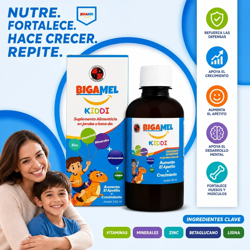 Bigamel Kiddi® | Apoyo Nutricional para el Crecimiento y Desarrollo Infantil