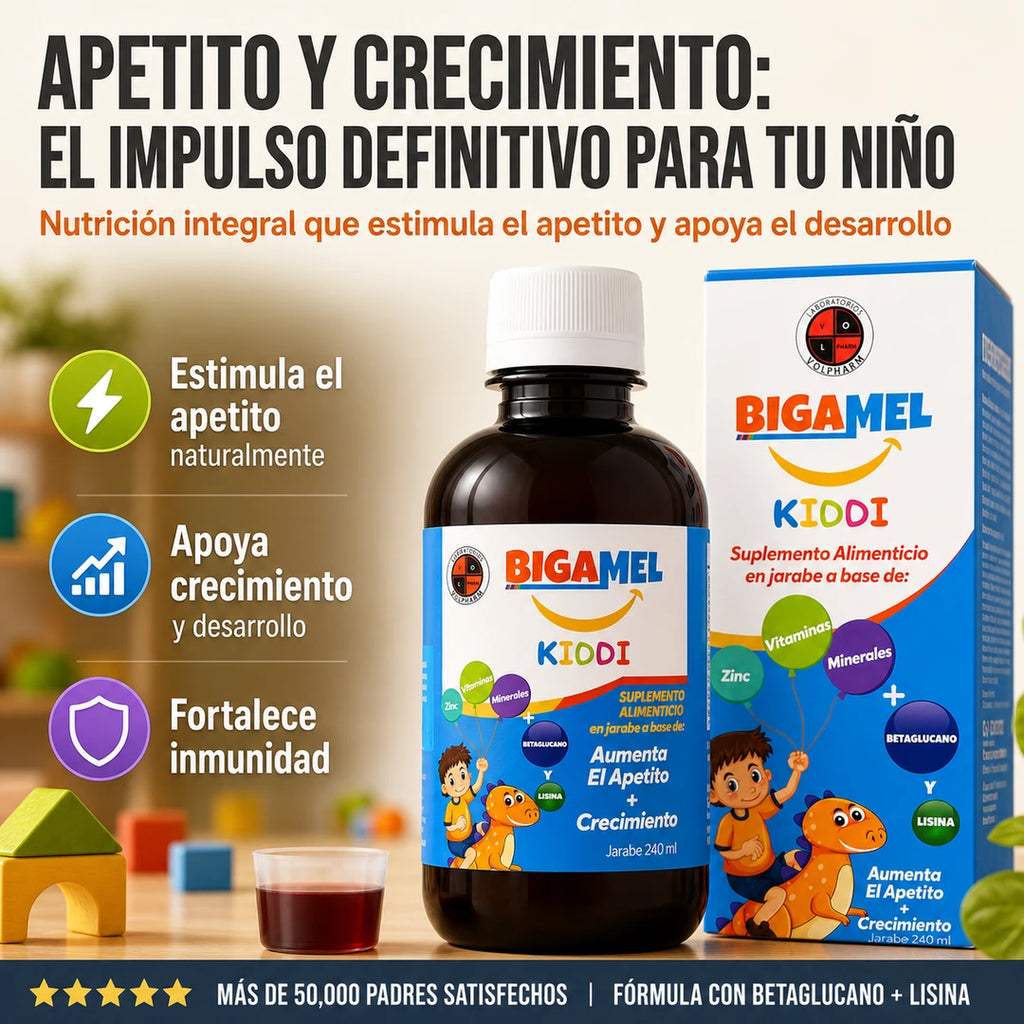 Bigamel Kiddi® | Apoyo Nutricional para el Crecimiento y Desarrollo Infantil