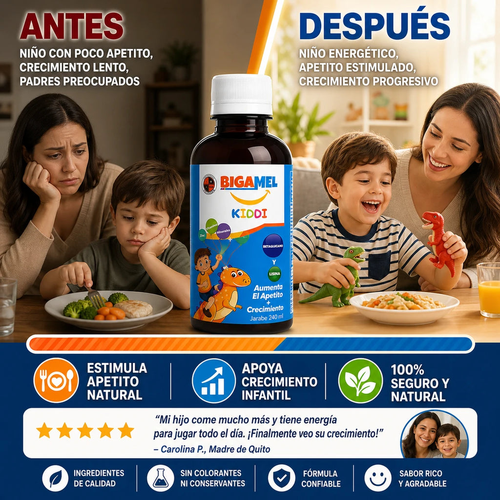 Bigamel Kiddi® | Apoyo Nutricional para el Crecimiento y Desarrollo Infantil