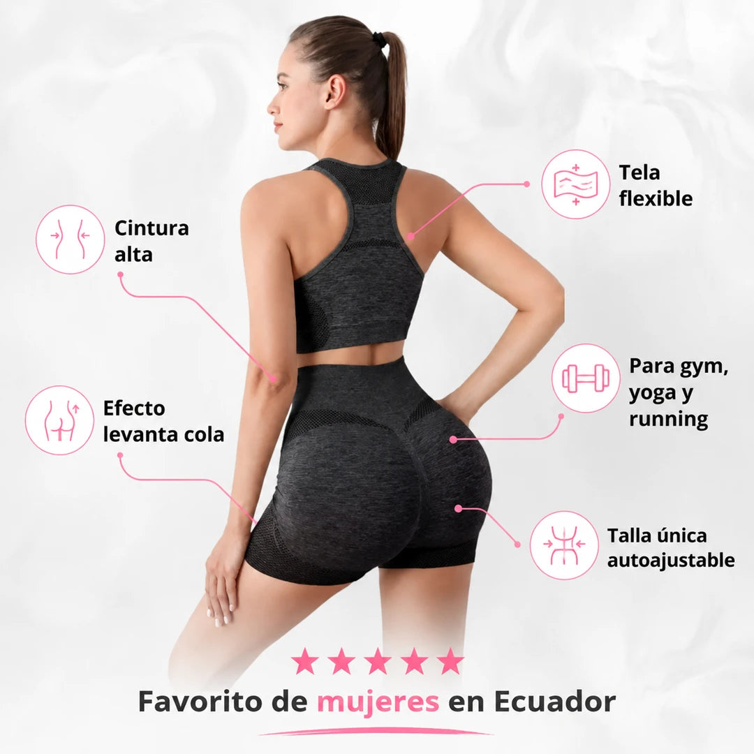 CONJUNTO SHORT LEVANTA COLA